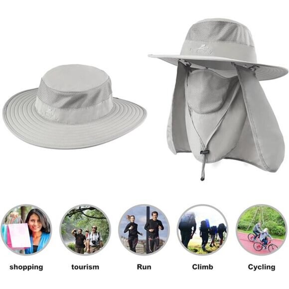 Fishing Hat,Sun Cap with UPF 50+ Sun Protection and Neck Flap,for Men and Women - Picture 7 of 8